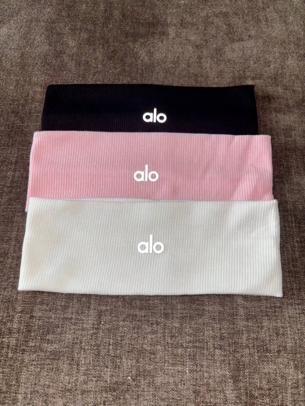 ALO Ribbed Headband | Bundle of 3 | Black, White, Pink